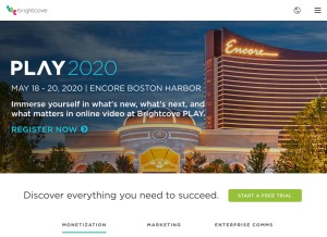 How brightcove.com looks like on a tablet such as an iPad.