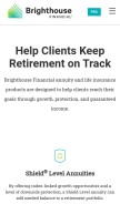 How brighthousefinancialpro.com looks like on a mobile device such as an iPhone.