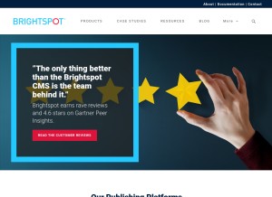 How brightspot.com looks like on a tablet such as an iPad.