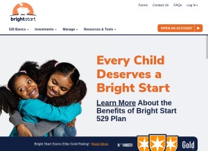 How brightstartsavings.com looks like on a tablet such as an iPad.