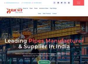 How brightsteelcentre.com looks like on a tablet such as an iPad.