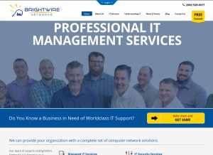 How brightwire.it looks like on a tablet such as an iPad.