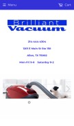 How brilliantvacuum.com looks like on a mobile device such as an iPhone.