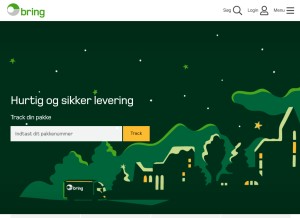 How bring.dk looks like on a tablet such as an iPad.