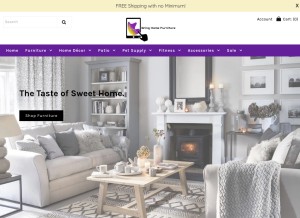 How bringhomefurniture.com looks like on a tablet such as an iPad.