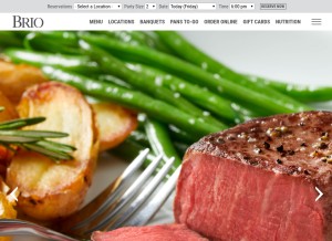 How brioitalian.com looks like on a tablet such as an iPad.