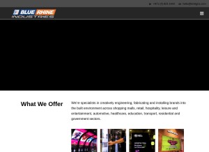 How brisigns.com looks like on a tablet such as an iPad.