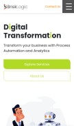 How brisklogic.co looks like on a mobile device such as an iPhone.