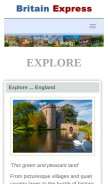 How britainexpress.com looks like on a mobile device such as an iPhone.