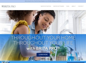 How britapro.com looks like on a tablet such as an iPad.
