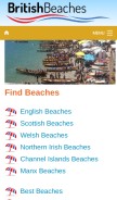 How britishbeaches.uk looks like on a mobile device such as an iPhone.