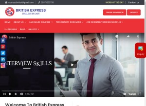How britishexpress.in looks like on a tablet such as an iPad.