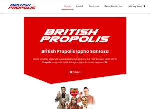 How britishpropolisoffice.com looks like on a tablet such as an iPad.