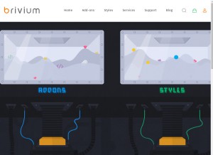 How brivium.com looks like on a tablet such as an iPad.