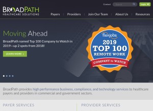 How broad-path.com looks like on a tablet such as an iPad.