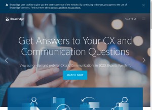 How broadridge.com looks like on a tablet such as an iPad.