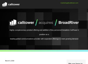 How broadriver.com looks like on a tablet such as an iPad.