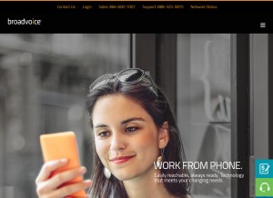 How broadvoice.com looks like on a tablet such as an iPad.
