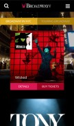 How broadway.org looks like on a mobile device such as an iPhone.