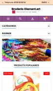 How broderie-diamant.art looks like on a mobile device such as an iPhone.