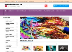 How broderie-diamant.art looks like on a tablet such as an iPad.