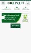 How bronsonhealth.com looks like on a mobile device such as an iPhone.