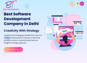 How brontechnology.com looks like on a tablet such as an iPad.