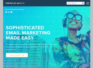 How bronto.com looks like on a tablet such as an iPad.