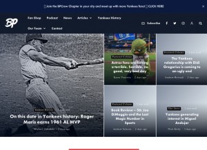 How bronxpinstripes.com looks like on a tablet such as an iPad.