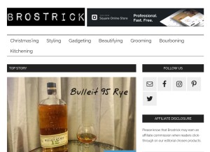How brostrick.com looks like on a tablet such as an iPad.