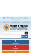 How browardclerk.org looks like on a mobile device such as an iPhone.