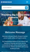 How browardhealth.org looks like on a mobile device such as an iPhone.