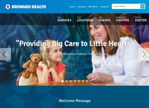 How browardhealth.org looks like on a tablet such as an iPad.