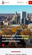 How brown.edu looks like on a mobile device such as an iPhone.