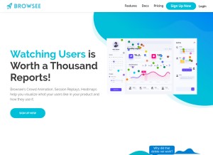 How browsee.io looks like on a tablet such as an iPad.