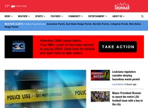 How brproud.com looks like on a tablet such as an iPad.