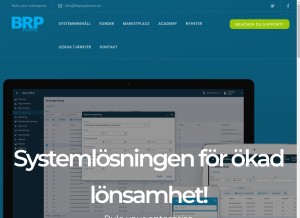 How brpsystems.se looks like on a tablet such as an iPad.
