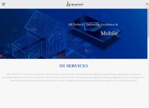 How brsoftech.com looks like on a tablet such as an iPad.