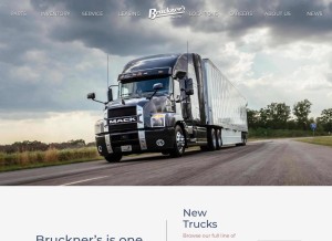 How brucknertruck.com looks like on a tablet such as an iPad.