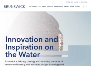 How brunswick.com looks like on a tablet such as an iPad.