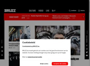 How bruzz.be looks like on a tablet such as an iPad.