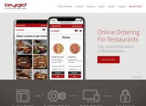 How brygid.com looks like on a tablet such as an iPad.