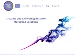 How bryonyjane.com looks like on a tablet such as an iPad.