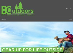 How brysoncityoutdoors.com looks like on a tablet such as an iPad.