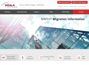 How bsasoftware.com looks like on a tablet such as an iPad.