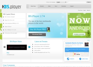 How bsplayer.com looks like on a tablet such as an iPad.