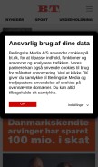 How bt.dk looks like on a mobile device such as an iPhone.