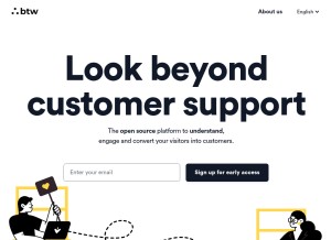 How btw.so looks like on a tablet such as an iPad.