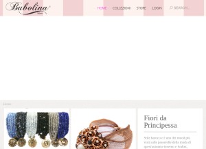 How bubolina.it looks like on a tablet such as an iPad.