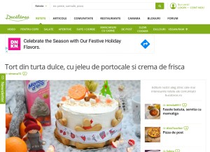 How bucataras.ro looks like on a tablet such as an iPad.